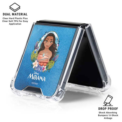 Disney Princess Moana Portrait Galaxy Z Flip6 Clear Case